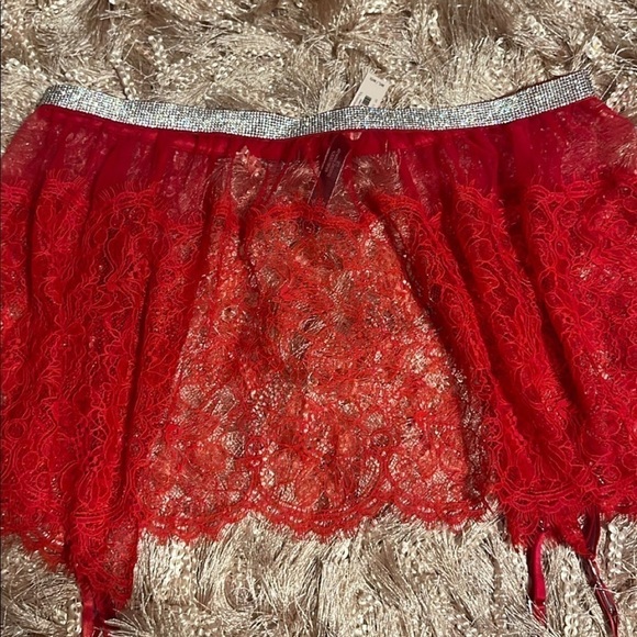 VICTORIA secret rhinestone bralette & Garter skirt - Picture 2 of 6